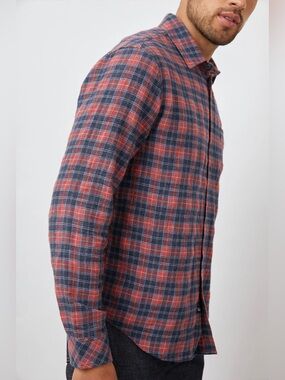 Rails Men’s Lennox Button Down Shirt in 
Barn River Smoke Size Large